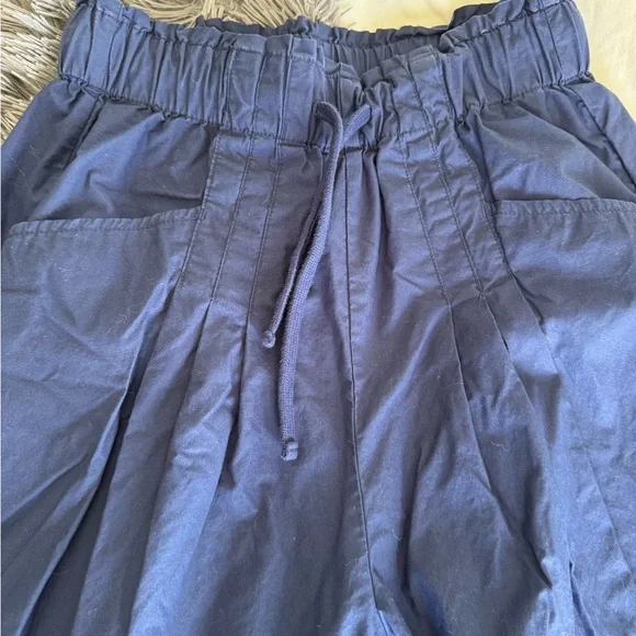 Anthropologie Maeve Pants Women Utility Wide Leg Blue Trousers Preppy - Picture 4 of 12